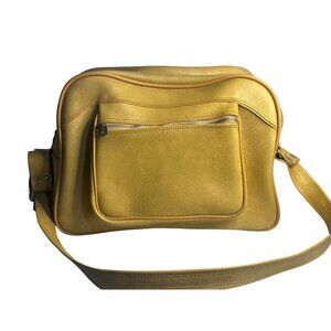 Vintage 1970 American Tourister Yellow Carry-On Travel Bag MCM Shoulder Tote Bag